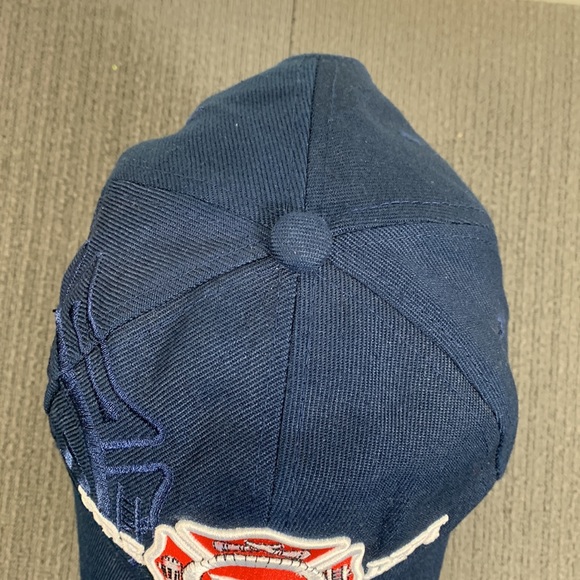 FD Fire Department Baseball Hat Unisex OSFA Navy Blue Embroidered Strapback Cap - Picture 5 of 13